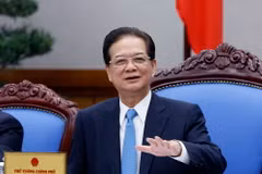 Thủ tướng Nguyễn Tấn Dũng phát biểu kết luận phiên họp. (Ảnh: Đức Tám/TTXVN)