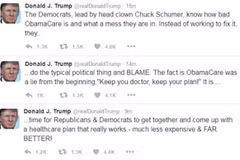 Ông Donald Trump gọi lãnh đạo phe Dân chủ Mỹ là "thằng hề"