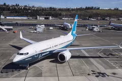 Máy bay Boeing 737 MAX 7 tại Seattle, Washington, Mỹ. (Nguồn: AFP/TTXVN)