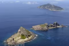 Quần đảo tranh chấp mà Nhật Bản gọi là Senkaku còn Trung Quốc gọi là Điếu Ngư. (Nguồn: Kyodo/TTXVN)
