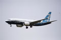 Máy bay Boeing 737 MAX tại nhà máy của Boeing ở Seattle, Washington, Mỹ, ngày 30/9/2020. (Ảnh: AFP/TTXVN)