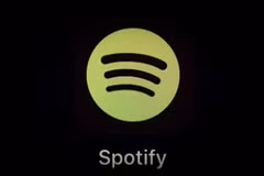 Biểu tượng của dịch vụ phát nhạc số Spotify. (Ảnh: AFP/TTXVN)