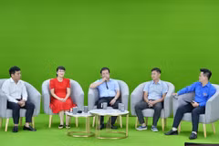 Phó Tổng giám đốc Thông tấn xã Việt Nam Nguyễn Tuấn Hùng phát biểu. (Ảnh: Minh Đức/TTXVN)