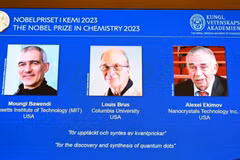 Các nhà khoa học nhận được Giải Nobel Hóa học năm 2023. (Nguồn: AFP)