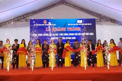 Lễ khánh thành công trình đấu nối cụm thủy điện tại Nam Trà My vào hệ thống điện quốc gia. (Ảnh: Trần Tĩnh/TTXVN)