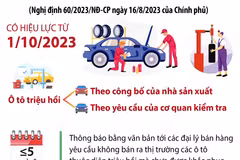 [Infographics] Các trường hợp ôtô thuộc diện phải triệu hồi từ 1/10
