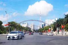 Trời nắng đẹp tại thành phố Vinh trong ngày Quốc khánh. (Ảnh: Nguyễn Văn Nhật/TTXVN) 