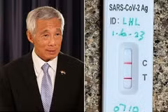 Ông Lý Hiển Long có kết quả xét nghiệm tái dương tính với COVID-19 sau khi có kết quả âm tính từ ngày 28/5. (Nguồn: Straitstimes)
