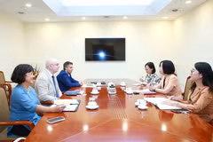Quang cảnh buổi tiếp. (Ảnh: Phương Hoa/TTXVN)