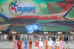 Quang cảnh lễ bế mạc SEA Games 27. (Ảnh: Quang Nhựt/TTXVN)