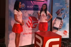 Biểu diễn 3G của MobiFone tại lễ khai trương. (Ảnh: P.V/Vietnam+)