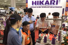 Triển lãm dệt may là cơ hội tốt để các doanh nghiệp tìm kiếm đối tác, mở rộng thị trường. (Ảnh: Đức Duy/Vietnam+)
