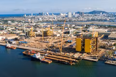 Liên danh PTSC - Sembcorp được cấp giấy phép khảo sát các dự án năng lượng tái tạo ngoài khơi. (Ảnh: Đức Duy/Vietnam+)