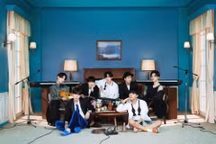 Các thành viên nhóm nhạc BTS. (Ảnh: Yonhap/TTXVN)