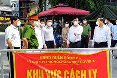 Bí thư Thành ủy Hà Nội kiểm tra phòng, chống dịch ở Đống Đa, Thanh Trì