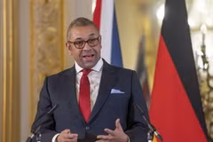 Ngoại trưởng Anh James Cleverly. (Ảnh: AFP/TTXVN)