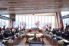 Phiên toàn thể Hội nghị Cấp cao ASEAN lần thứ 42 ngày 10/5/2023. (Ảnh: Dương Giang/TTXVN)