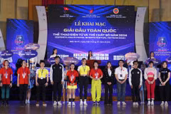 Giải đấu Toàn quốc Thể thao Điện tử và Thể chất Số năm 2024 lần đầu tiên được tổ chức ở Việt Nam tại Đại học Thể dục Thể thao Bắc Ninh. (Ảnh: Việt Anh/Vietnam+)