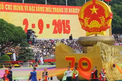 Lễ míttinh, diễu binh, diễu hành kỷ niệm 70 năm Cách mạng Tháng Tám và Quốc khánh 2/9. (Nguồn: TTXVN)