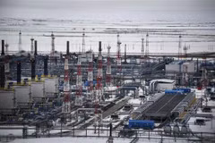 Cơ sở khí đốt tự nhiên Bovanenkovo ở bán đảo Yamal, Tây Bắc Siberia, thuộc Nga. (Nguồn: AFP/TTXVN)