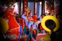 Lễ hội làng Triều Khúc (Hà Nội) diễn ra từ ngày 9-12/1 Âm lịch hàng năm. (Ảnh: Vietnam+)