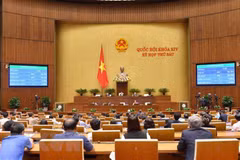 Quốc hội biểu quyết thông qua toàn văn Nghị quyết phê chuẩn Hiệp định Đối tác Toàn diện và Tiến bộ xuyên Thái Bình Dương (CPTPP) cùng các văn kiện liên quan với số đại biểu tán thành 469/469 tham gia biểu quyết. (Ảnh: Phương Hoa/TTXVN)