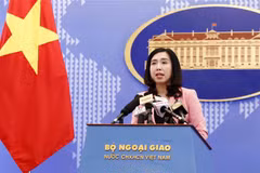 Người Phát ngôn Bộ Ngoại giao Lê Thị Thu Hằng. (Ảnh: Văn Điệp/TTXVN)