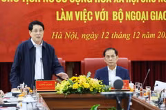 Chủ tịch nước Lương Cường phát biểu chỉ đạo. (Ảnh: Lâm Khánh/TTXVN)