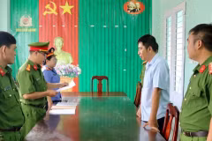 Bị can Trần Thanh Hùng tại cơ quan công an. (Nguồn: Pháp luật Thành phố Hồ Chí Minh)