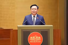 Chủ tịch Quốc hội Vương Đình Huệ phát biểu. (Ảnh: Doãn Tấn/TTXVN)