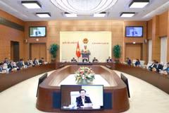 Chủ tịch Quốc hội Vương Đình Huệ phát biểu. (Ảnh: Doãn Tấn/TTXVN)