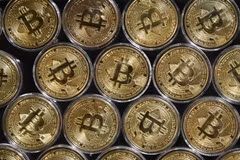Đồng Bitcoin. (Ảnh: AFP/TTXVN)