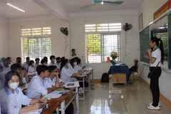Một tiết học Chương trình tiếng Anh tăng cường tại Trường THPT Nguyễn Duy Trinh, huyện Nghi Lộc, tỉnh Nghệ An. (Ảnh: TTXVN phát)