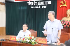 Đại tướng Tô Lâm phát biểu tại Hội nghị. (Ảnh: Sỹ Thắng/TTXVN)