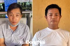 Hai thuyền trưởng Dương Văn Mẫn tàu Nhật Minh 07 (trái) và Trịnh Xuân Mơ tàu Nhật Minh 09 bị cơ quan công an bắt giữ. (Nguồn: Công an cung cấp)
