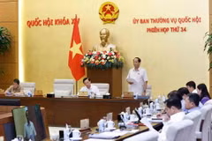 Phó Chủ tịch Quốc hội Trần Quang Phương điều hành phiên họp. (Ảnh: Doãn Tấn/TTXVN)