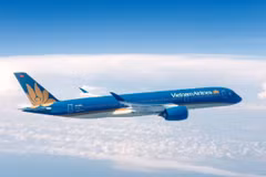 Máy bay thân rộng của Hãng hàng không Vietnam Airlines. (Ảnh: PV/Vietnam+)