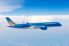 Máy bay thân rộng của Hãng hàng không Vietnam Airlines. (Ảnh: PV/Vietnam+)