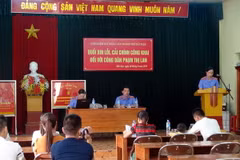 Quang cảnh buổi xin lỗi. (Ảnh: Bùi Đức Hiếu/TTXVN)