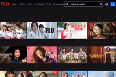 Tựa phim ''Hướng gió mà đi'' đã không còn được tìm thấy trên nền tảng Netflix Việt Nam. (Ảnh chụp màn hình)