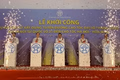 Quang cảnh lễ khởi công. (Ảnh: TTXVN phát)