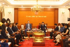 Toàn cảnh buổi làm việc. (Nguồn: Báo Hà Nam)