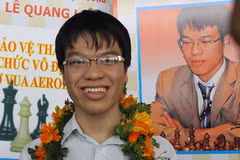 Kỳ thủ Lê Quang Liêm. (Ảnh: Thanh Vũ/TTXVN)