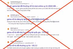 Một số website có đuôi tên miền ".gov.vn" của cơ quan nhà nước hiện vẫn bị chuyển hướng tới các trang quảng cáo cờ bạc, cá độ. (Ảnh chụp màn hình)