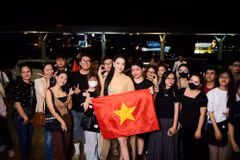 Á hậu Bùi Khánh Linh đã chính thức lên đường tham dự Miss Intercontinental 2024. (Ảnh: CTV/Vietnam+)