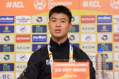 Trung vệ Đỗ Duy Mạnh cho biết Câu lạc bộ Hà Nội FC đã có sự chuẩn bị chu đáo để hướng đến một kết quả có lợi. (Ảnh: PV/Vietnam+)