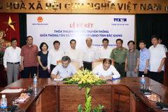 Quang cảnh lễ ký thỏa thuận. (Ảnh: Đức Tám/TTXVN)