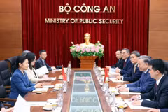 Quang cảnh buổi hội đàm. (Ảnh: Phạm Kiên/TTXVN)