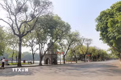 Khu vực hồ Hoàn Kiếm. (Ảnh: TTXVN)