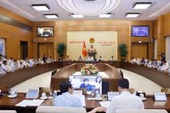 Quang cảnh phiên họp sáng 12/6 của Ủy ban Thường vụ Quốc hội. (Ảnh: Doãn Tấn/TTXVN)